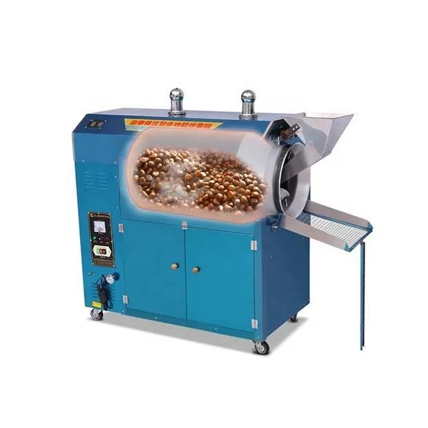 Commercial price gas electric powered industrial ground nut cocoa seed nut corn chestnut peanut coffee cocoa bean roaster
