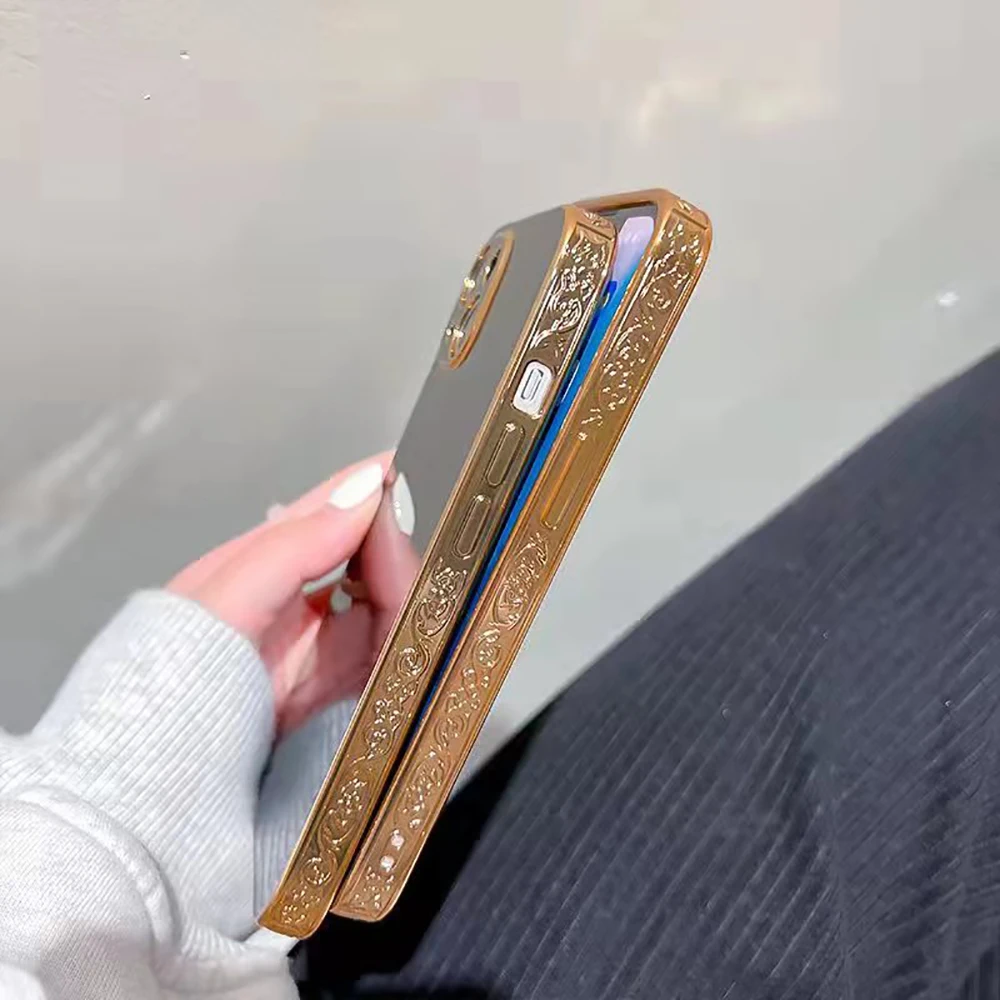 Soft TPU Phone Case color side  Electroplated Cases transparent back Anti-scratch Cover For iPhone 12 pro