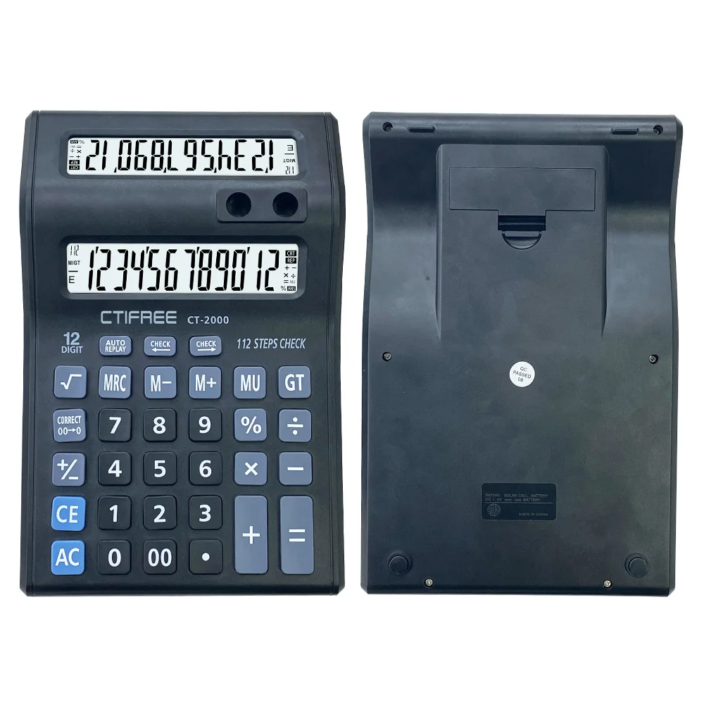 Hot Selling 12-bit Large LCD Large CT-2000 Desktop Calculator Desktop Office Supplies Calculator Accounting Calculator