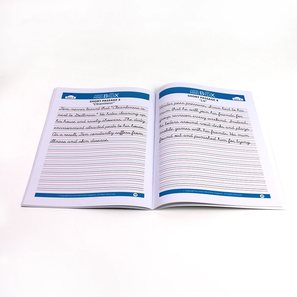 Customized English Educational Digital Print Books Custom Kids Learning Exercise English Book