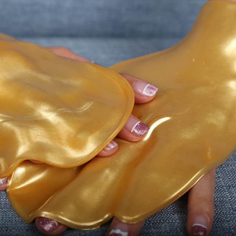 2022 OEM Nourishing whitening jelly hydrating anti-wrinkle 24k gold crystal collagen hand mask