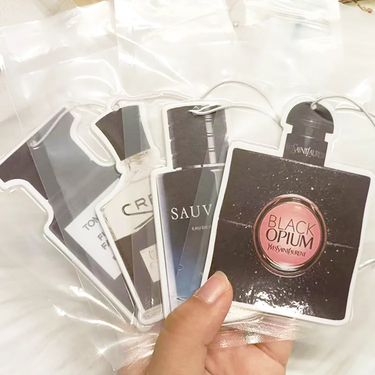 Kunshan China supplier simplicity perfume bottle design custom air freshener long lasting fresh car perfume