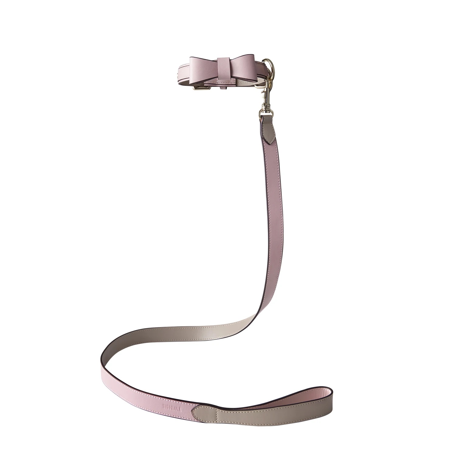 top quality pet products colorful genuine leather adjustable luxury dog bow tie collar leash set