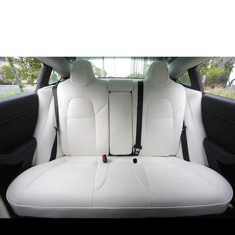 Car Seat Covers  Full Covered PU Leather Cushion Cover For 2022 Tesla Model Y