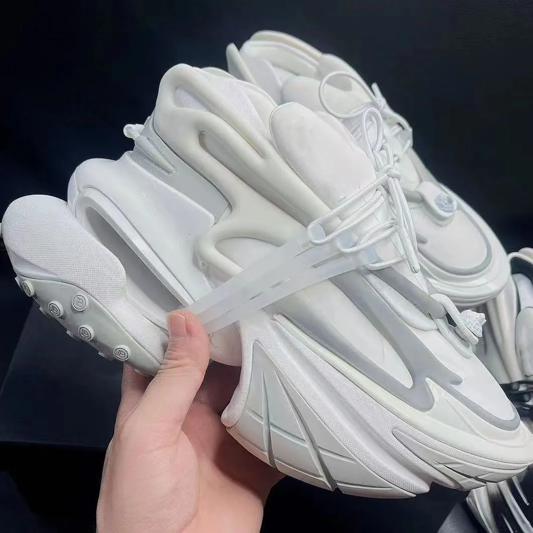 Dropshipping Custom Logo Athleisure Luxury Designer Unisex Balmain Sneakers Spaceship Chunky Casual Shoes For Men