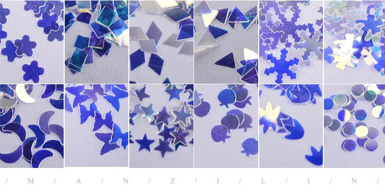 Mixed Shiny Blasting Nail Acrylic Powder Nail Glitter Stickers