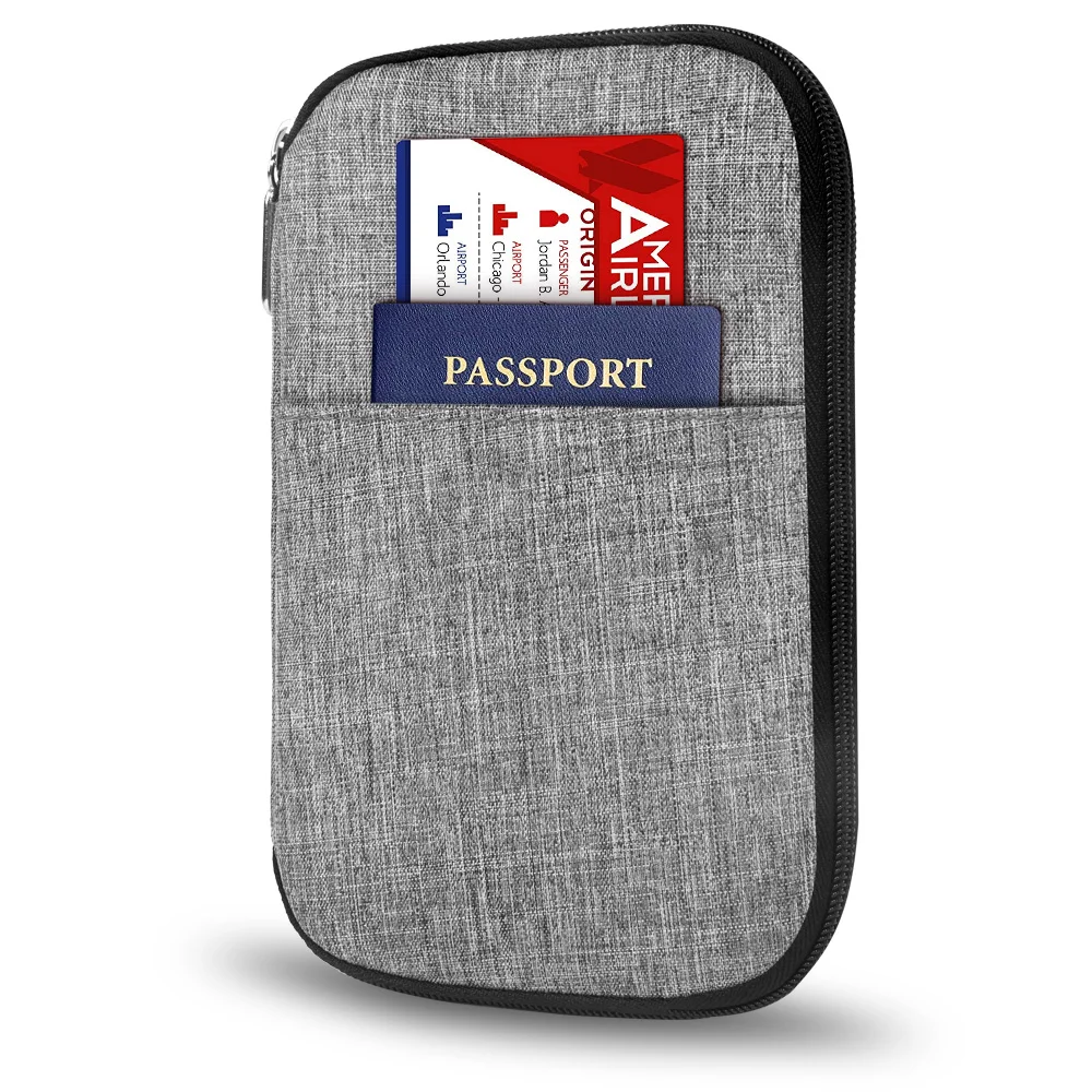 
Passport Holder Promotional New Fashion RFID Credit Card Document Organizer Travel Passport Wallet Unisex Customized Logo Color 