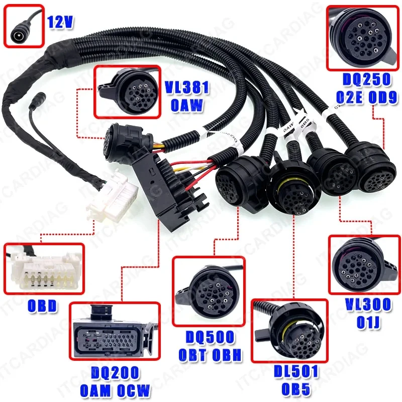 Коробка передач адаптер кабеля OBD2 конвертер кабель для DQ250 DQ200 VL381 VL300 DQ500 DL501