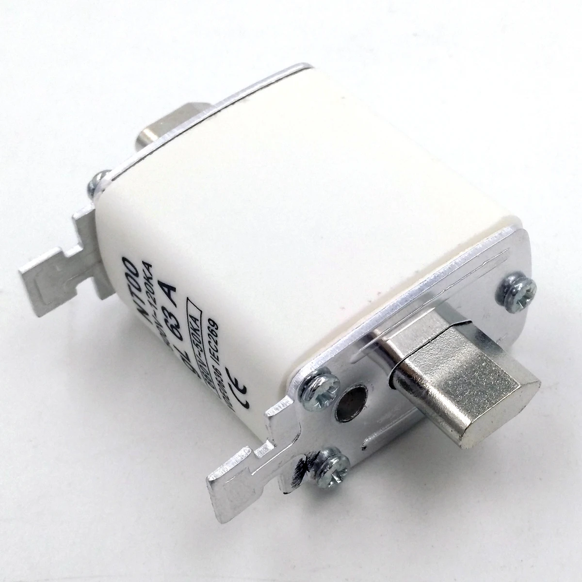 HRC Ceramic NH or NT Type Blade Fuse Block Links with 500V 120KA gG 63A NT00 NH00 hrc fuse link