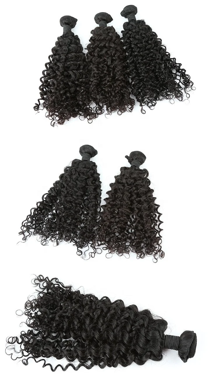 
Qingdao Hair Factory Best Quality Unprocessed 10a Mink Cuticle Aligned Brazilian Human Hair Curly Bundles Extension 