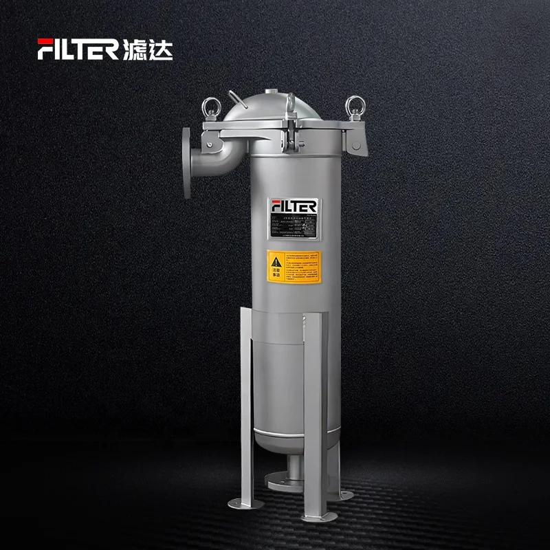 High temperature activated carbon paint printing liquid filtration system multistage bag filter housing