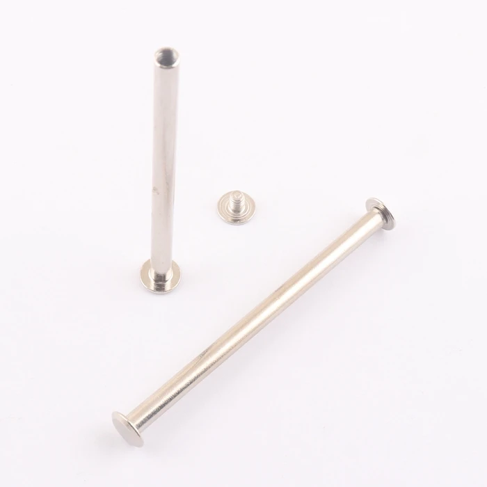 8cm Metal Round Flat Head Chicago Book Binding Screw for Leather Craft