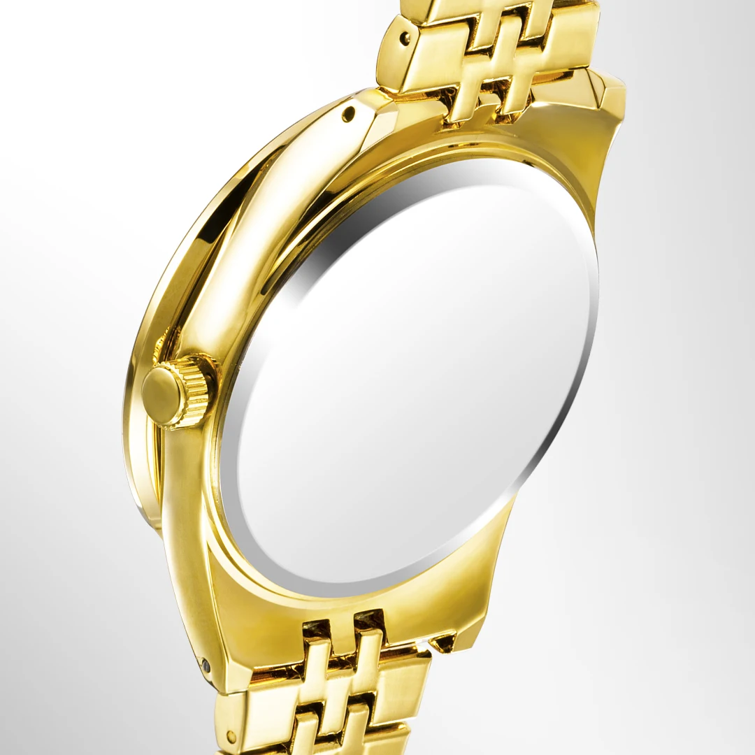 New Iced Out Watch Bling Bling Watch Quartz Gold Hip Hop Wrist Watches With Micro Pave Cz Stainless Steel Wristband Clock Hours