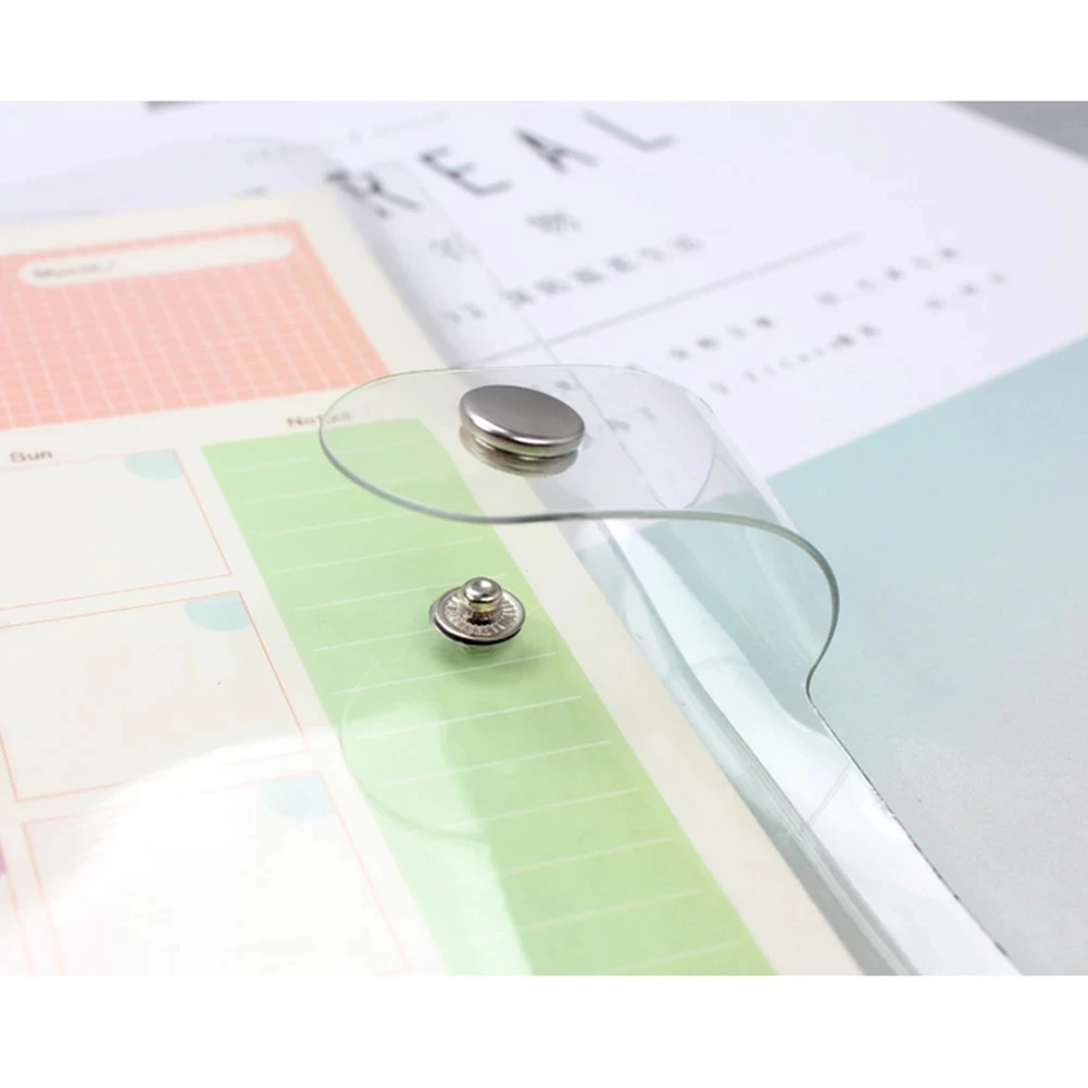 Transparent PVC Loose-leaf Notebook Cover A5/A6/A7 Rainbow Hand-book DIY Transparent Coil 2021 School Office Supplies