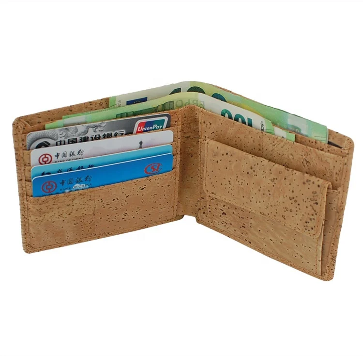 2022 New Trend  Original Ecology Biodegradable  Cork Pocket Coin Wallet  Made of Natural Portugal Cork