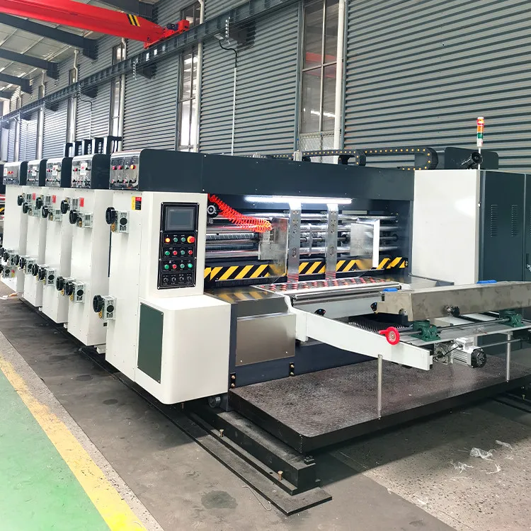 Automatic flexo ink carton 4 colors printing slotting machine