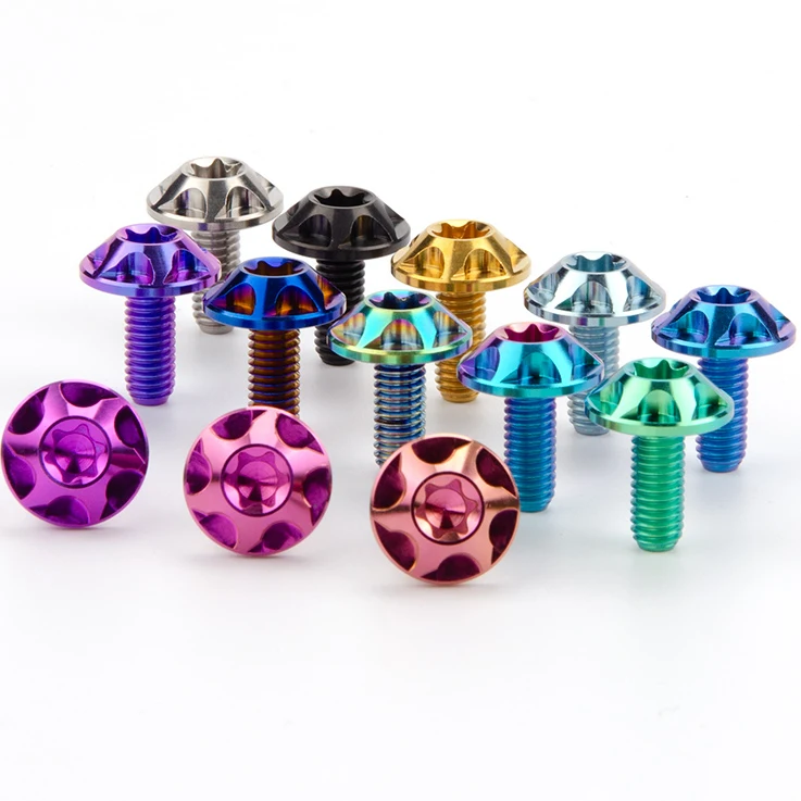TITST free shipping Motorcycle Modification titanium BOLTS License Plate Fixing titanium Screw M6 High Hardness No Rust GR5