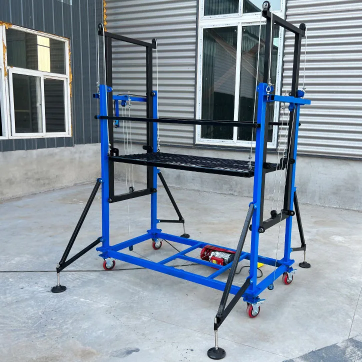 Building Construction Customized  Electric Lifting Scaffolding System with Height Limit Protection
