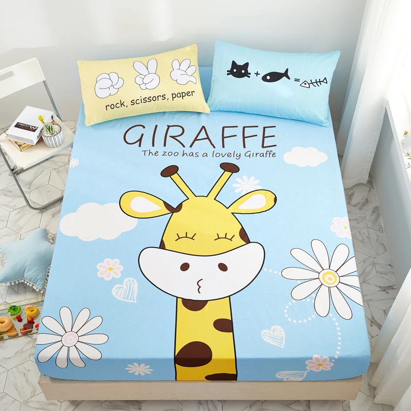 
 Custom print cute cartoon Waterproof crib baby quilted  Mattress Protector cover  