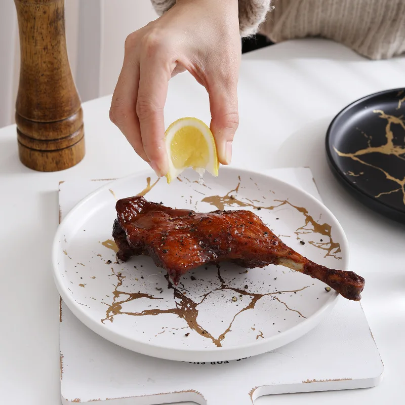 Wholesale Eco-friendly Porcelain Plate High Quality White Ceramic Plates Sets Dinnerware Tableware