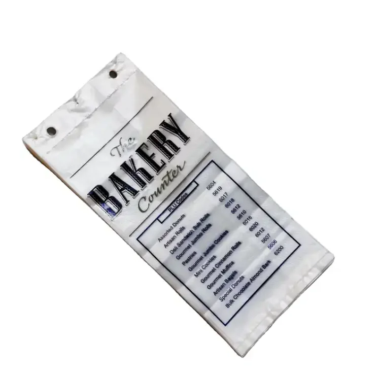 Custom Wholesale Transparent Greaseproof Food Package Deli Bags Plastic Saddle Bag