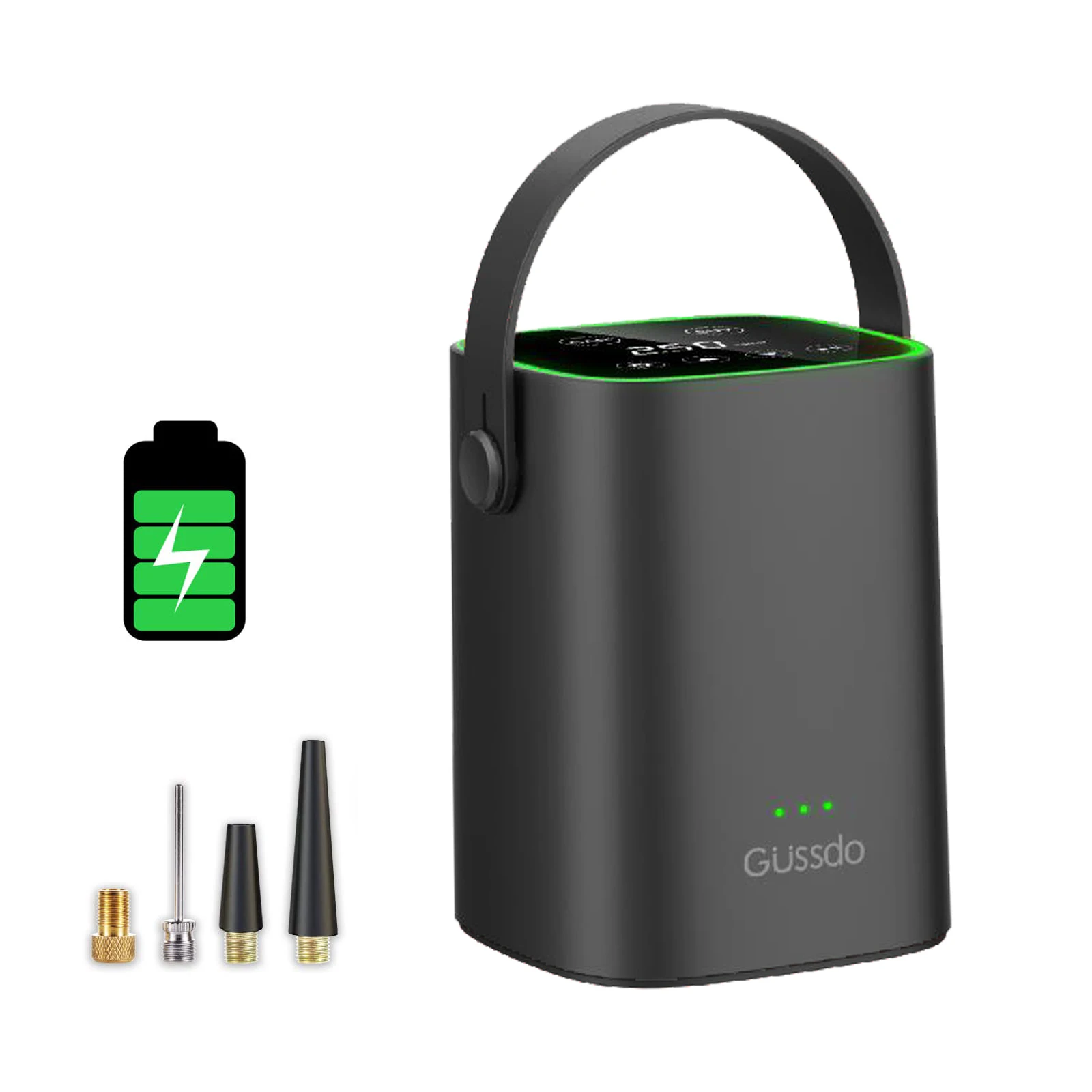 touch screen mini portable tire air pump wireless bicycle inflator suitable for car and motorcycle