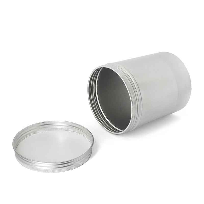 750ml Factory Price Tea Tin Metal Tin Container Screw Lid Metal Canisters Aluminum Cans Tea Canisters with Sealed Screw Lid