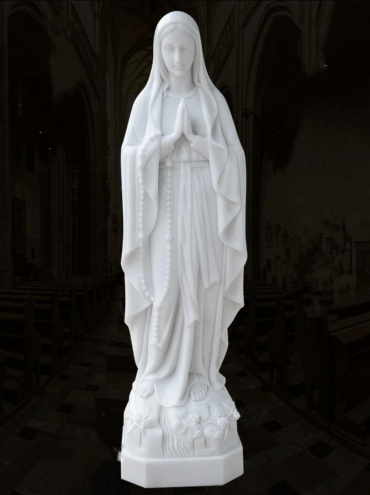 white Stone Carving Sculpture Hand Carved Polished Natural Stone Statue