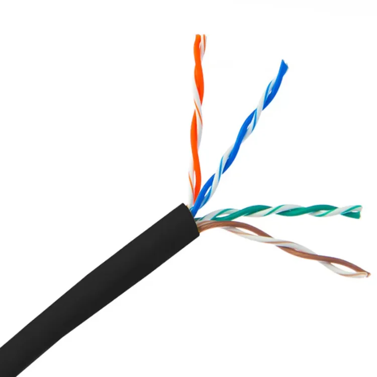  24AWG водонепроницаемый UTP cat5e Lan кабель на открытом