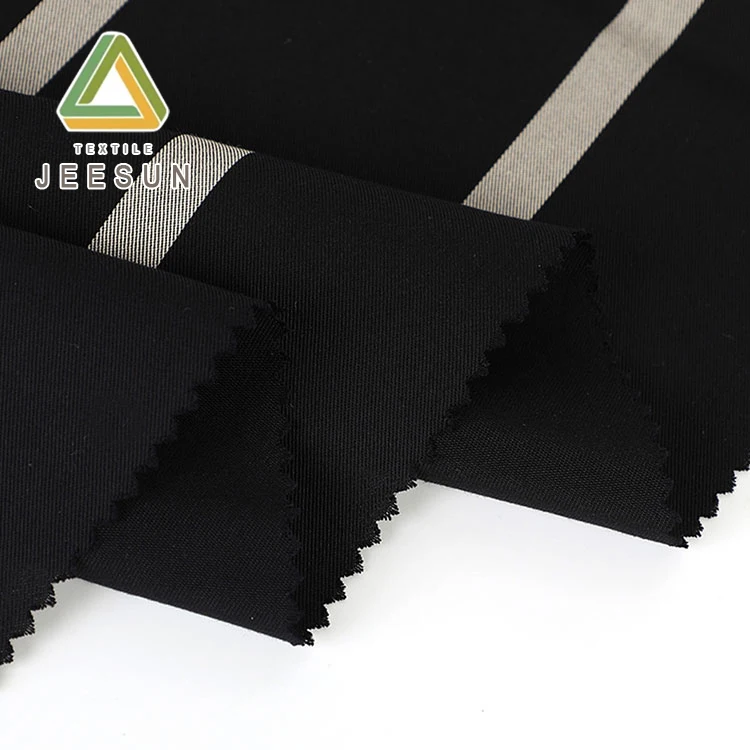 Современная модная перерабатываемая пряжа, черная полоса, плетеная ткань lyocell для рубашек
