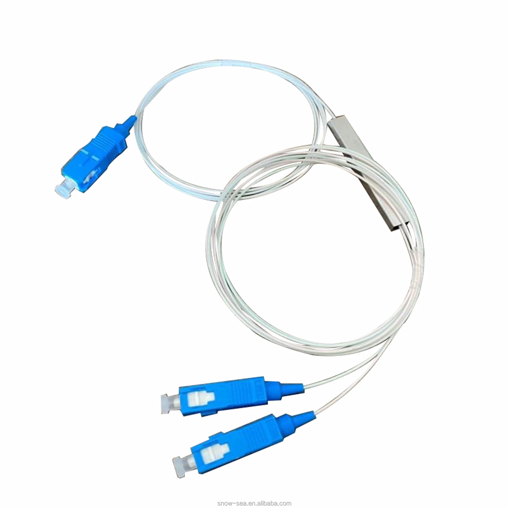 1*2 1 in 2 out SC/UPC SC/APC Micro Stainless Steel Tube Packing PLC Optical Splitter