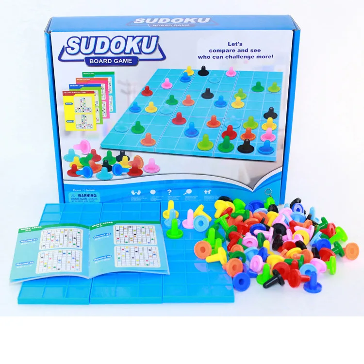 Indoor Play Brain Development Sudoku Board Game Plastic Educational Color Maze Toys for Kid Family Learning