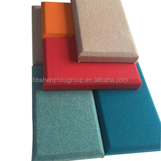 Sound Absorbing Wall Panels Fabric Wrapped Acoustic Wall Panel Fiber Glass Wool Core Decorative Wall Panel