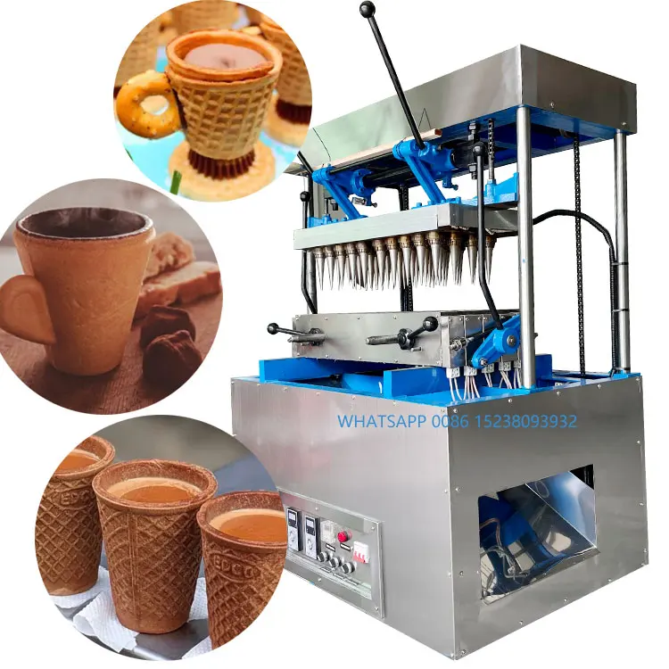 Semi-automatic For Ice Cream Cone Machine Semi Automatic Waffle Ice Cream Cone Wafer Biscuit Making Machine Make Cone