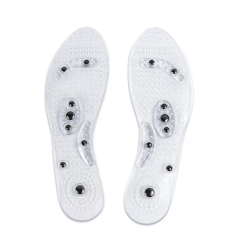 PVC gel feet massage foot reflexology shoes insole acupuncture acupressure magnetic insoles