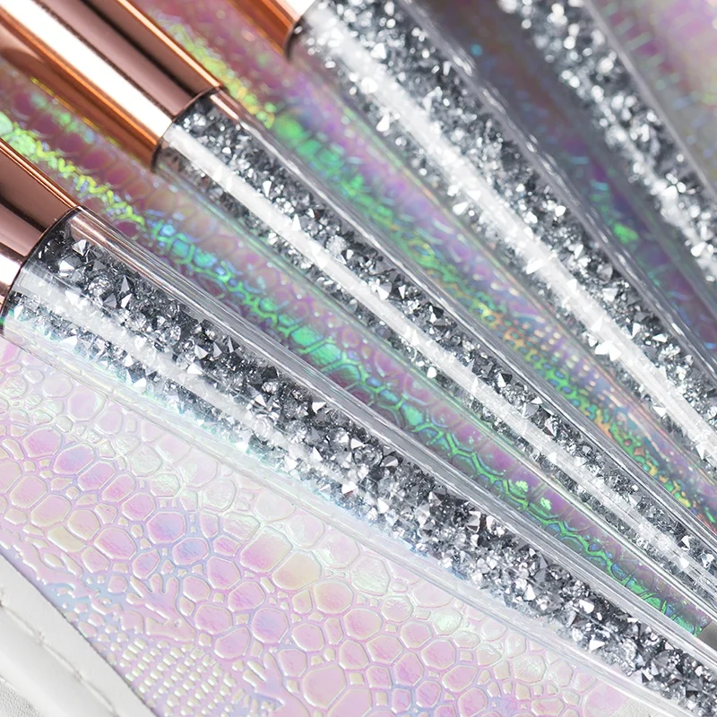 Коническая Хрустальная ручка прозрачная ручка Косметическая Кисть для макияжа