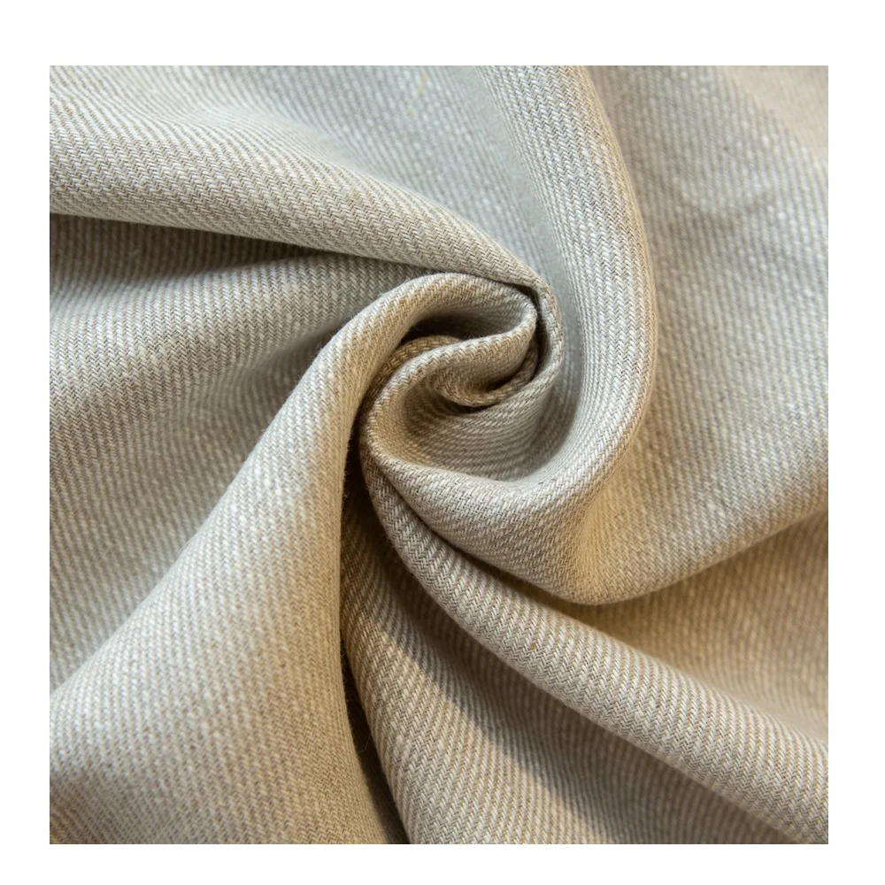 300 GSM 100% льняная тканая ткань из Твила, натуральная размягченная ткань высокого качества, оптовая продажа, рулон ткани для одежды, дышащая ткань