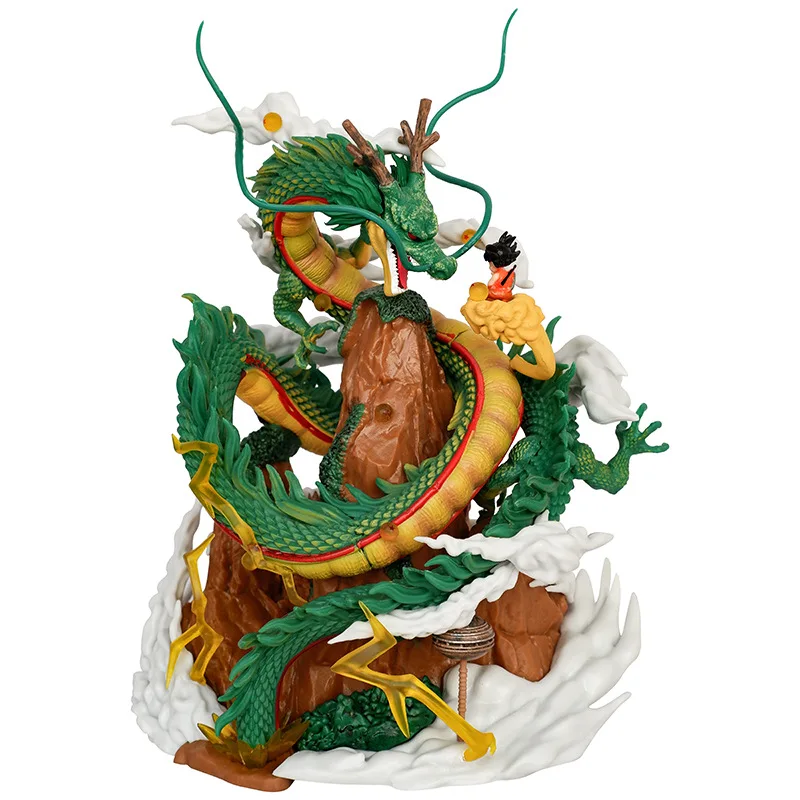 21.5cm Shenron and Son Goku Dragon Balls toys action figures anime wholesale Boxed Shenron scene model statue ornaments