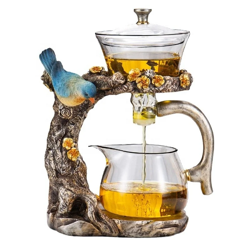 High Borosilicate Glass Handmade Semi-automatic magnetic  Teapot