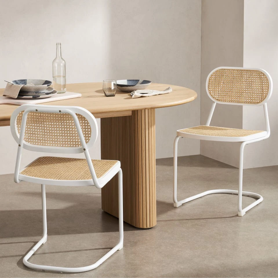 Rotan Meubels Scandinavian Mid Century Vintage Upholstered Design Chair Oak Wooden Dining Chair Cadeira