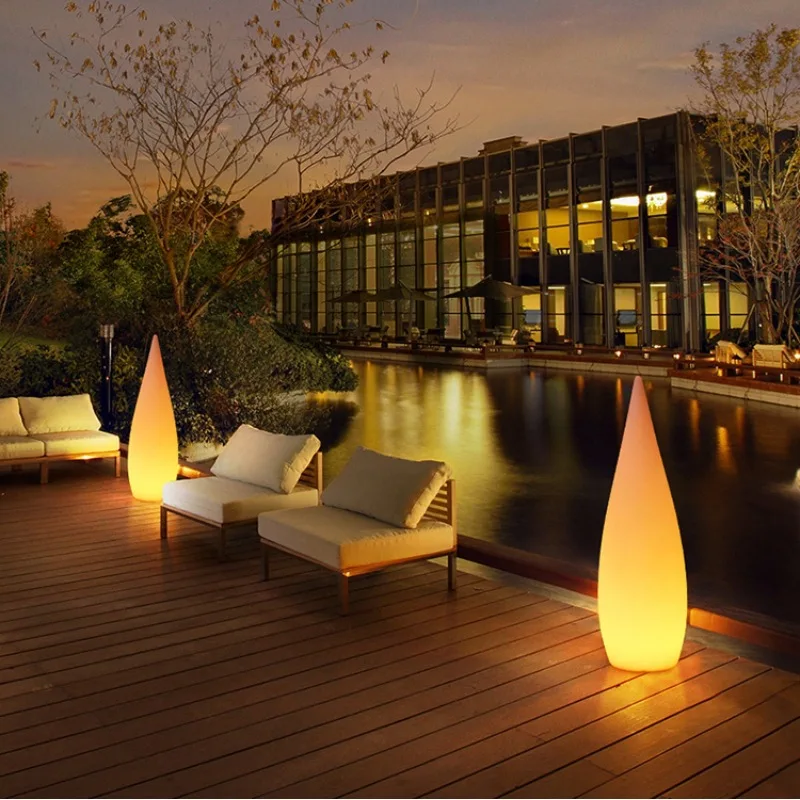 Ins style Water drop light simple creative design atmosphere floor lamp IP44  waterproof party decoration