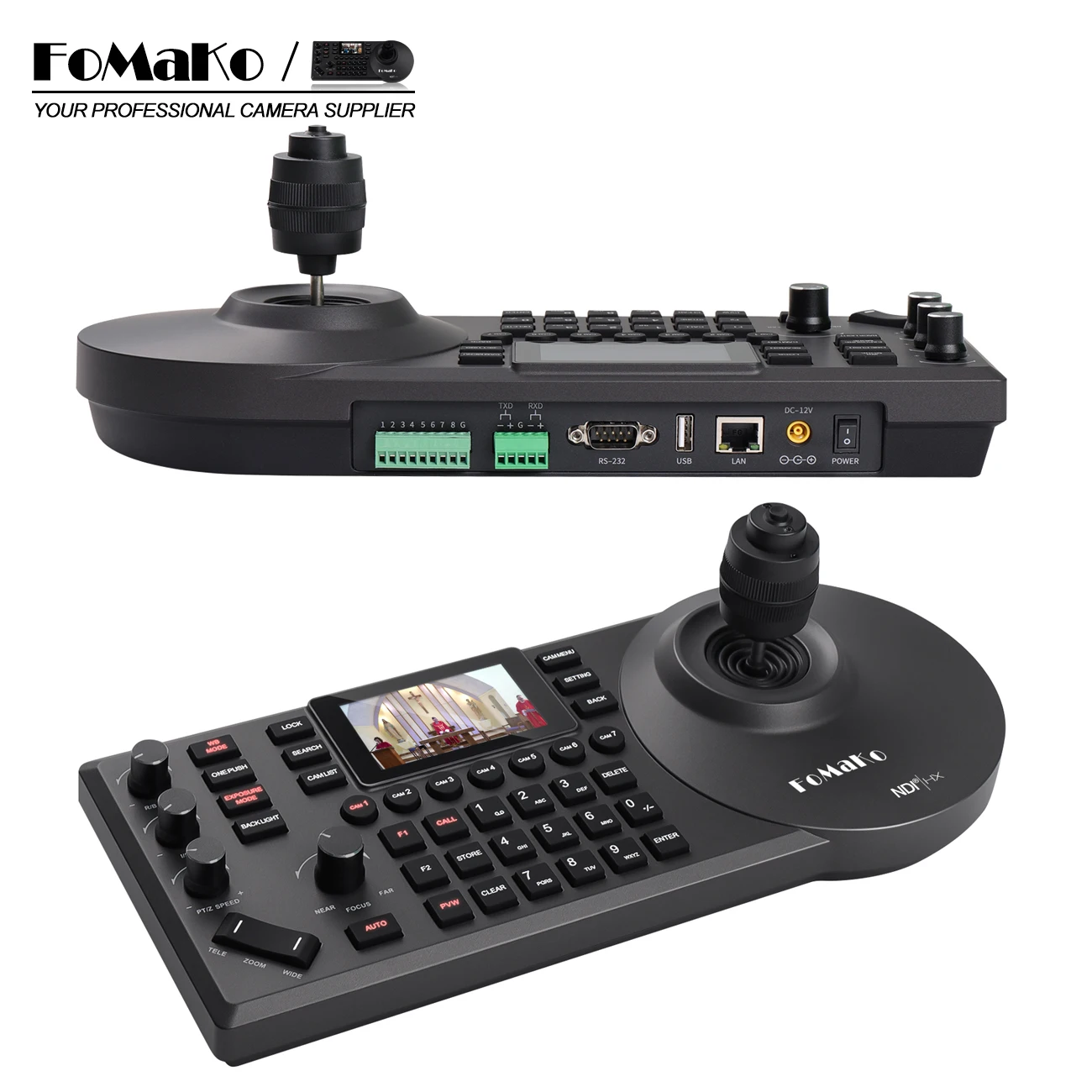 KC608N NDI PTZ контроллер PoE камеры FoMaKo