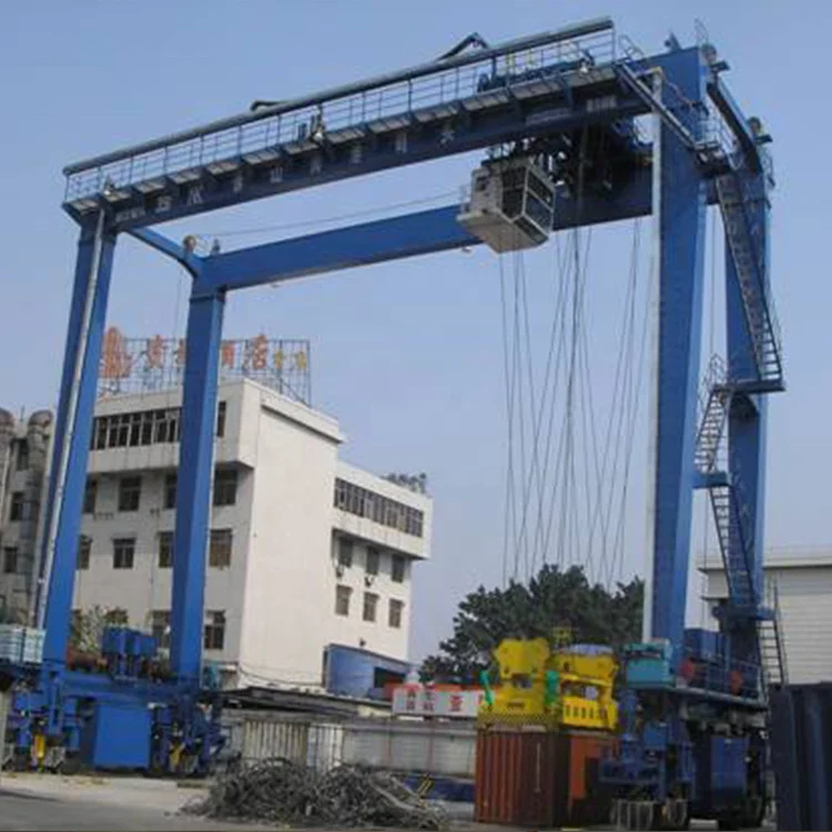 40t straddle carrier sea port rtg crane 45t 50ton rubber tyred container gantry crane