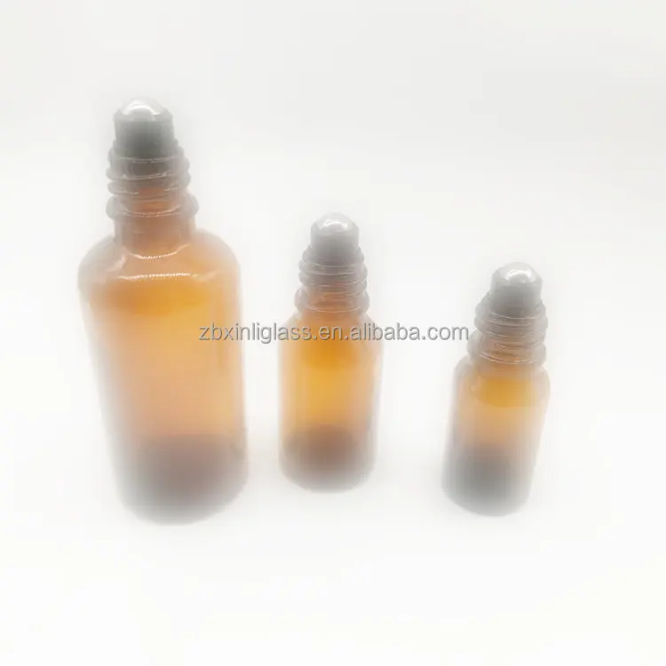 DIN 18MM 10ml amber roller on perfume glass bottle essential oil bottle