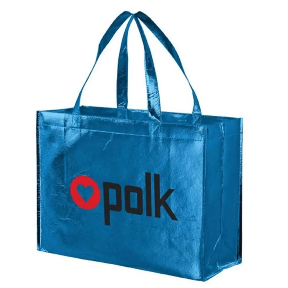 
Customized Laminated Metallic Non-Woven Tote Bag 