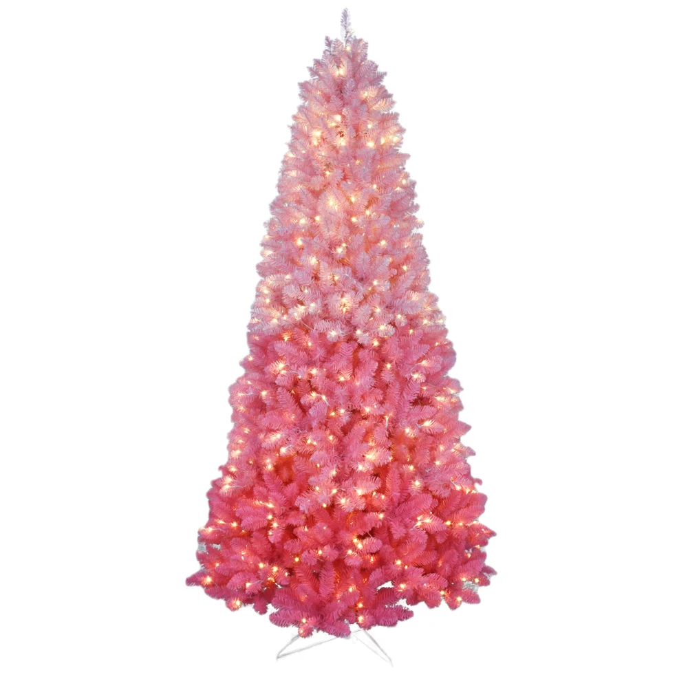 150cm Xmas Tree Pink Color Party Home Decorations Outside Artificial Flocked Style Fast Delivery Pink Christmas Tree