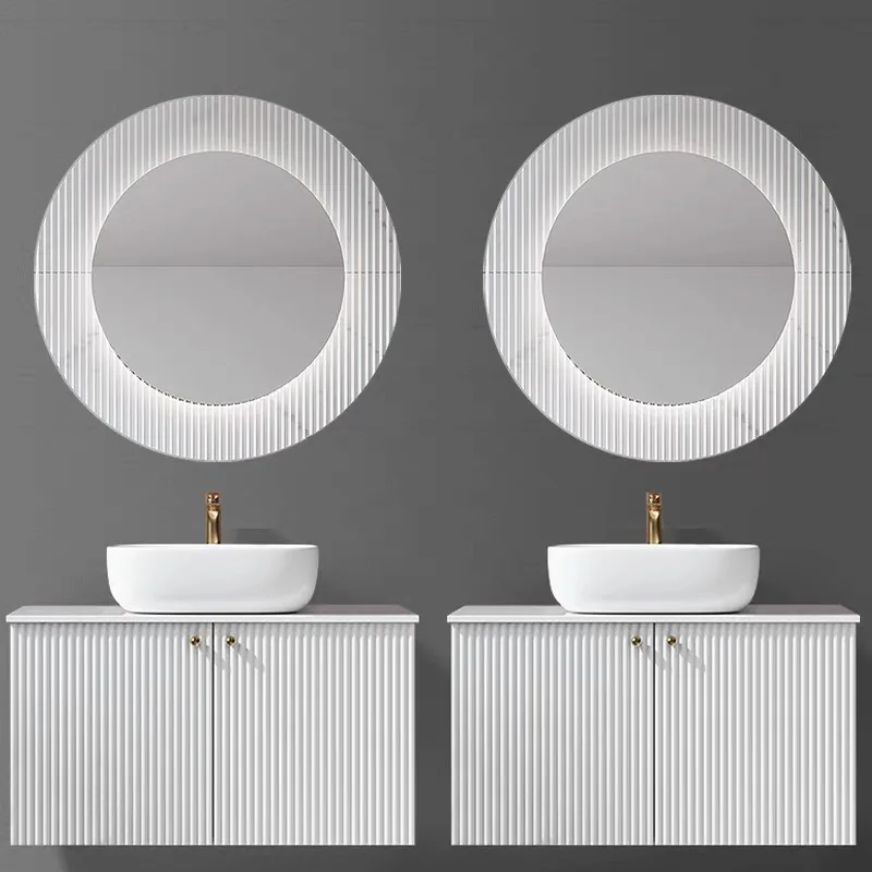 Wall Decorative Luxurious Round Acrylic Smart Led Lighted Backlit Design Mirror With Backlight