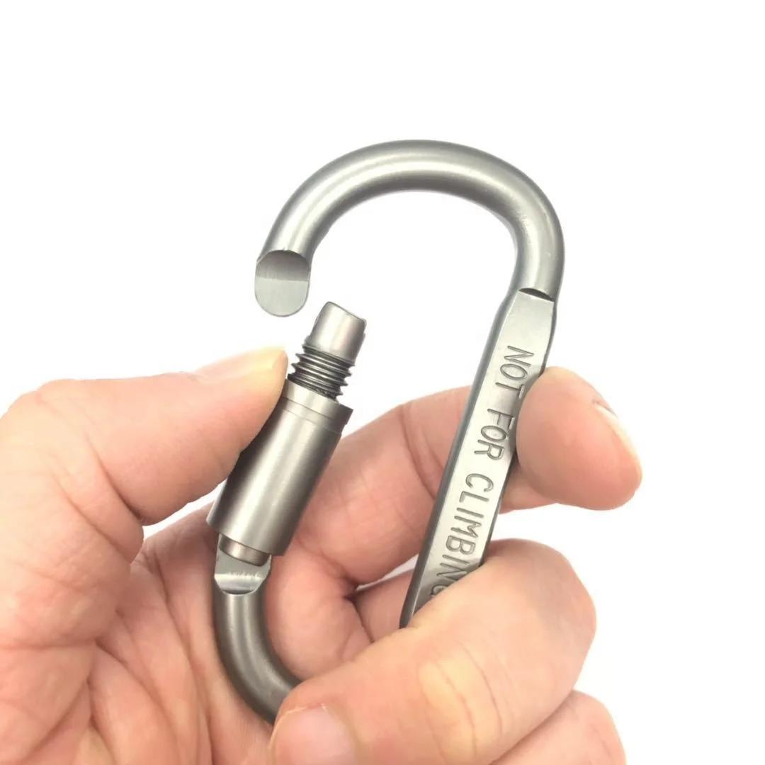 Premium High Quality Outdoor Aluminum D-Ring Locking Carabiners Lightweight Durable for Hiking Camping Keychains Backpack