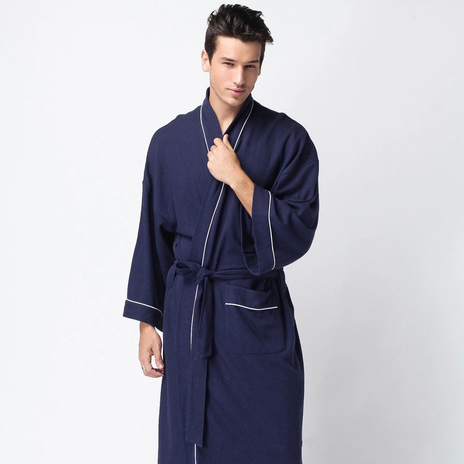 Luxury Designer Wholesale Men Custom logo Wedding Sleep Cotton Hotel Spa Robes