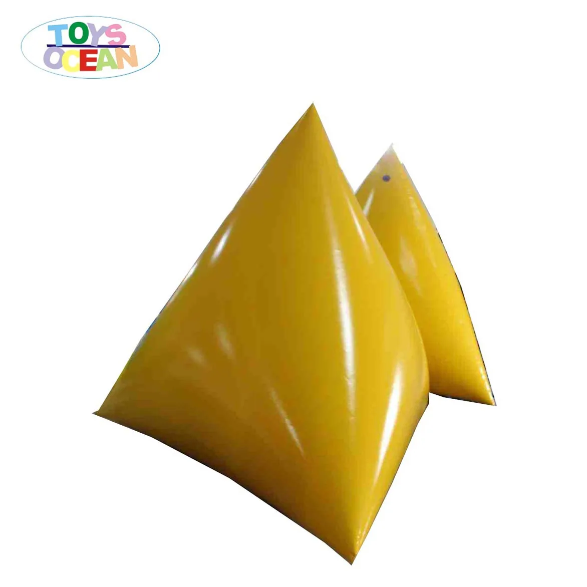 Yellow Triangle Inflatable Floating Buoy Water Barrier